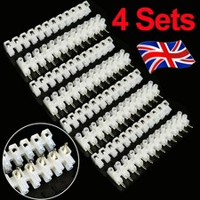 4X 6A 12Way Block Plug In Terminal Strips Connector Blocks Male & Female 6amp