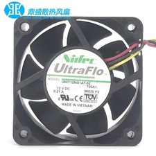 Nidec U60T12MS1A7-52 6025 DC12V 0.21A 6CM 3-Wire Cooling Fan