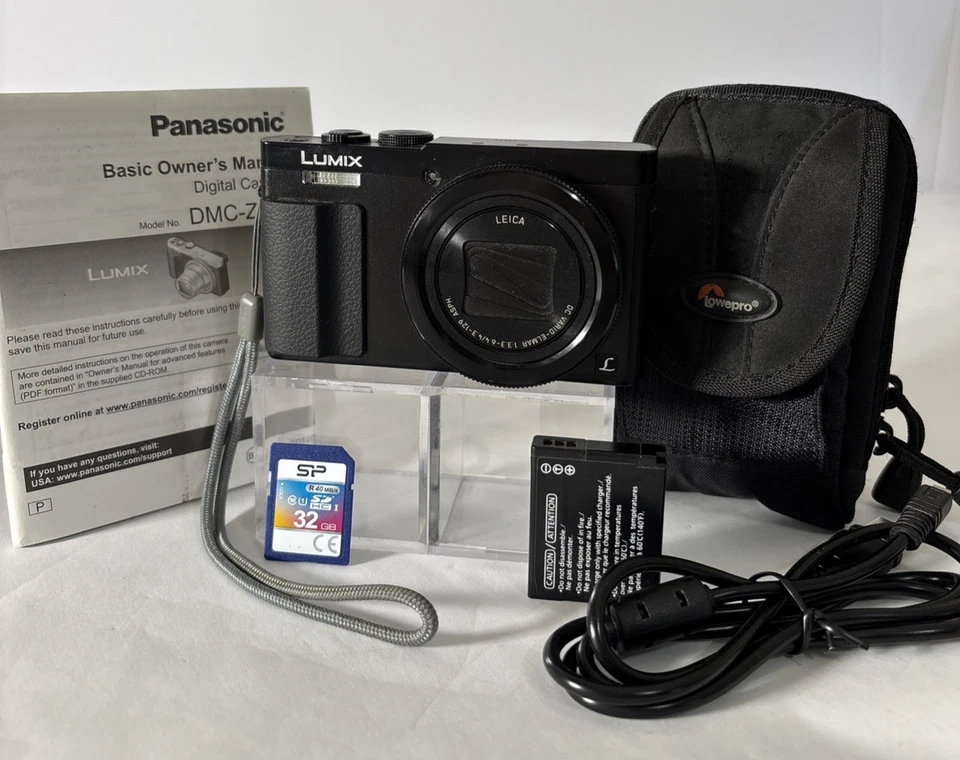 Cámara digital Panasonic Lumix DMC ZS50 - negra - tarjeta de zoom óptico 30x - cable, estuche Foto 2 de 4