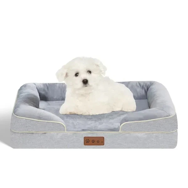 Orthopedic Memory Foam Dog Bed – Plush Pet Mattress with Washable Cover, Large S