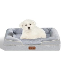Orthopedic Memory Foam Dog Bed   Plush Pet Mattress with Washable Cover, Large S