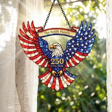 250th Anniversary Eagle Suncatcher, 1776-2026 Independence Day Decoration Home
