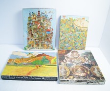 4 Vintage Springbok Puzzle Lot ALL MISSING PIECES - READ Details for Jigsaws