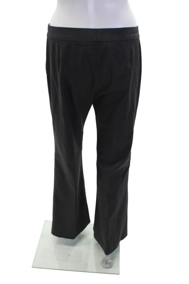 Pantalones de vestir Theory para mujer con cierre de cremallera forrados a rayas pierna cónica gris talla M Foto 3 de 4