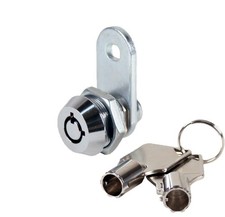 Tubular Cam Lock with 3/8" CylinderChrome Finish, Keyed Alike