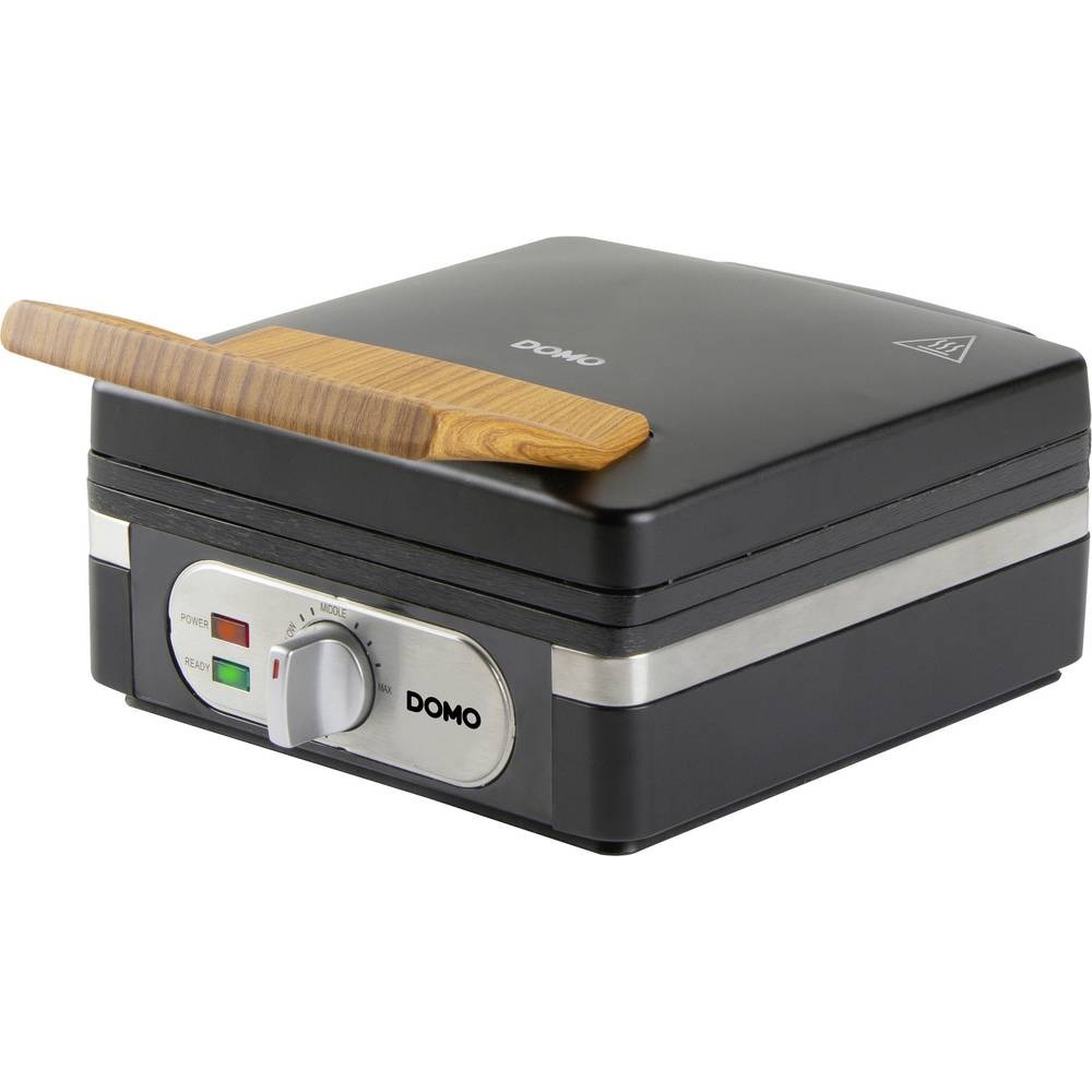 Gaufrier noir DOMO compact pour réussir facilement de grandes gaufres