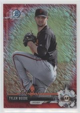 2017 Bowman Chrome Prospects Red Shimmer Refractor 3/5 Tyler Beede #BCP57 0b0