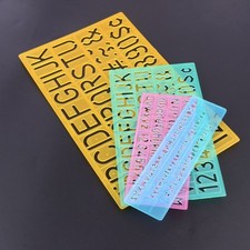  4 Pcs Alphabet Learning Toy Stencils for Spray Painting Animal Paper Ruler