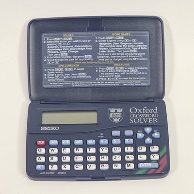 Seiko ER3000 Oxford Kreuzworträtsellöser elektronisches Wörterbuch Thesaurus Taschenrechner