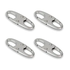 Zelin Anti Theft Zipper Clips Double Opening Small Carabiner Clips, 4Pcs Elegant