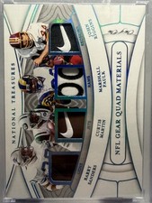 💎1/1💎Sanders/Martin/Faulk/Riggins 2021 NT Quad Tag Patch Card #QM-BCMT