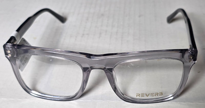 REVERB 55-22-155 BLACK SMOKE CRYSTAL Rectangle Eyeglasses RVM01563WM