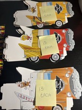 Steak 'n Shake Kids Meal Premiums 2020 Food Character Boxes Crayon Packs