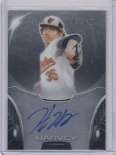 2013 Hunter Harvey Bowman Sterling ROOKIE AUTO - HH KC Royals Orioles RC