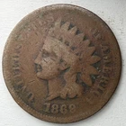 1869 Indian Head Cent Nice Details G+ Great U.S. Key Date Type Coin