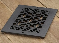 Reggio Registers 812-NH Scroll Series 6" x 10" Floor Grille - Cast Iron