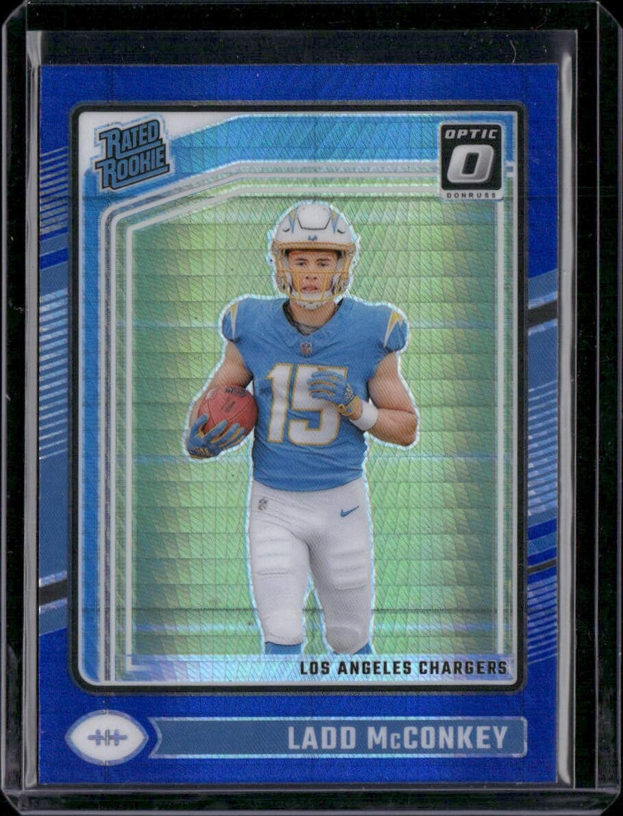 2024 Donruss Optic #266 Ladd McConkey Blue Hyper