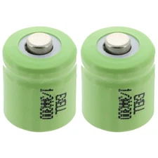2x 1/3AA 1.2V Button Top Rechargeable Batteries For Solar Lights, Remote,Telecom