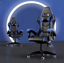 Gaming Chair PU Leather Office Chair, Reclining Racing Game Chair.