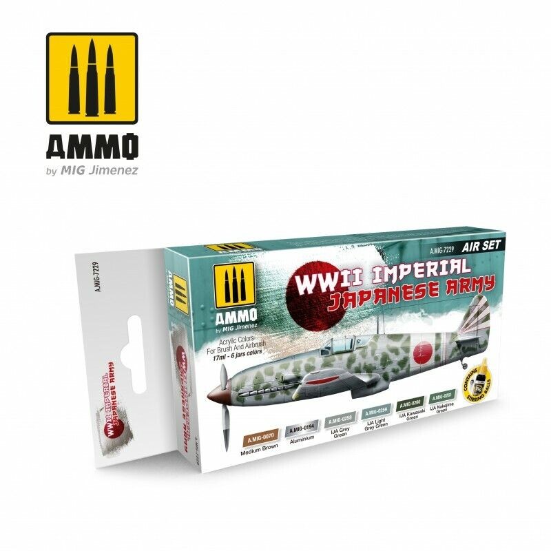 Ammo Mig A.MIG7229 WWII Imperial Japanese Army Colours Acrylic Paint Set