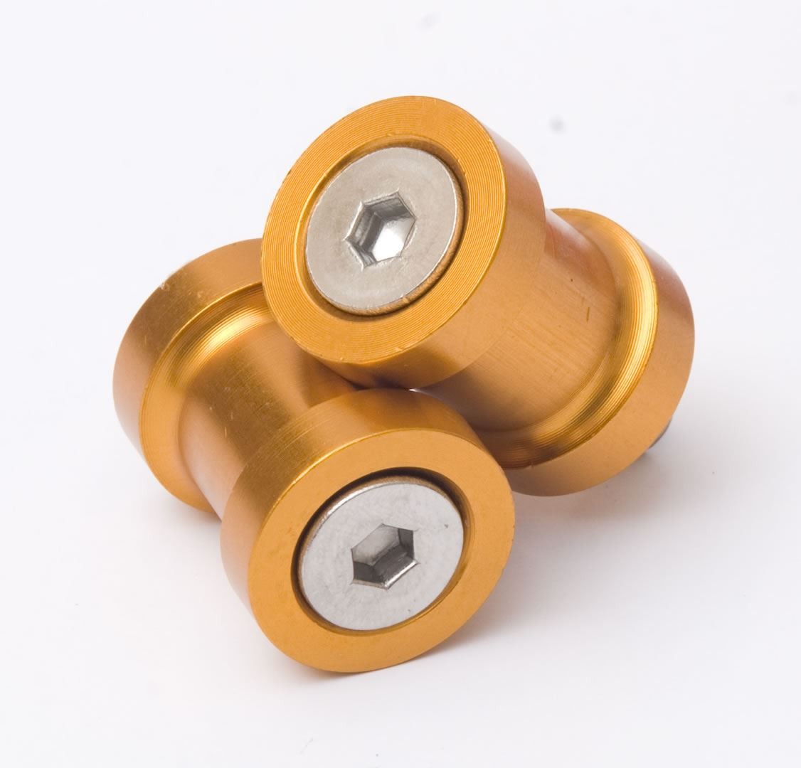 R&G Paddock Stand Bobbins M8 Gold Honda CBR400 Gull Arm 1990 - 1996