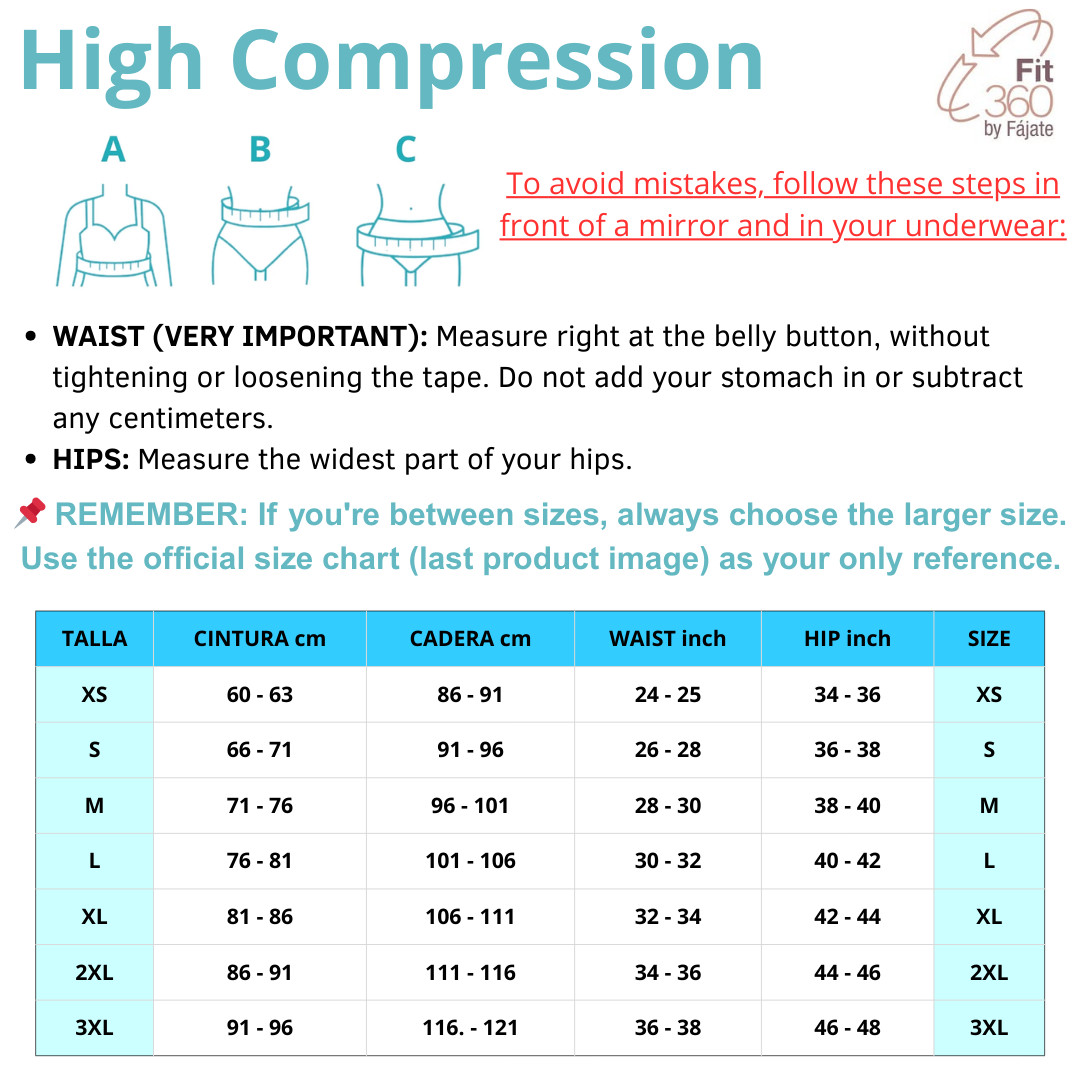 Faja Postparto alta compresion strapless, levanta cola, control abdominal Fajate