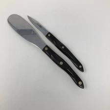 Cutco Deli Mates 1821 Classic Brown 2pc. 1720 Paring Knife 1768 Spatula Speader