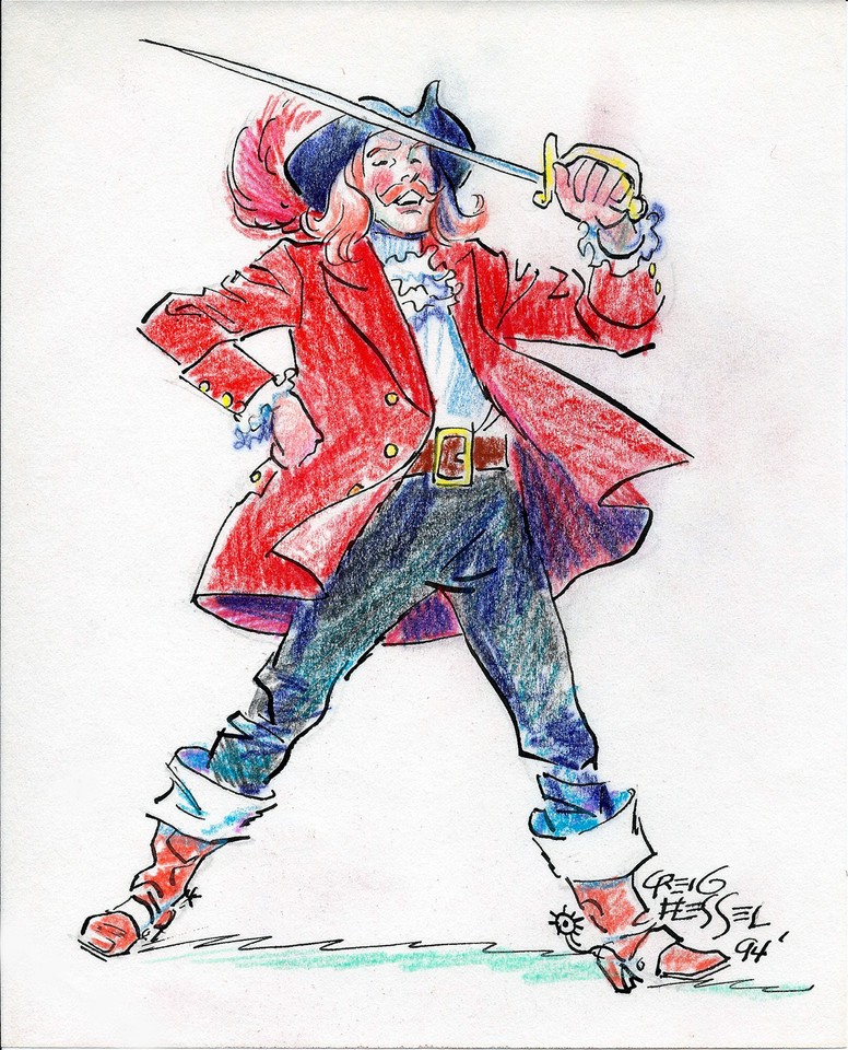 Creig Flessel - Signed drawing - One of earliest comic book artists - Sandman Comic Art