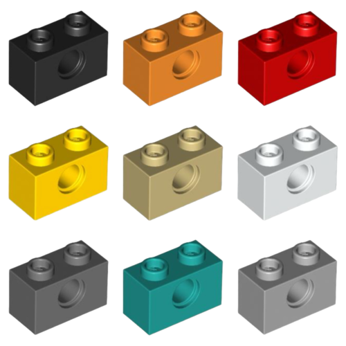 LEGO - Partie 3700 - Lot de 10 Pièces - Brique Technique 1x2 avec Trou - CHOIX COULEUR - Photo 1 sur 10