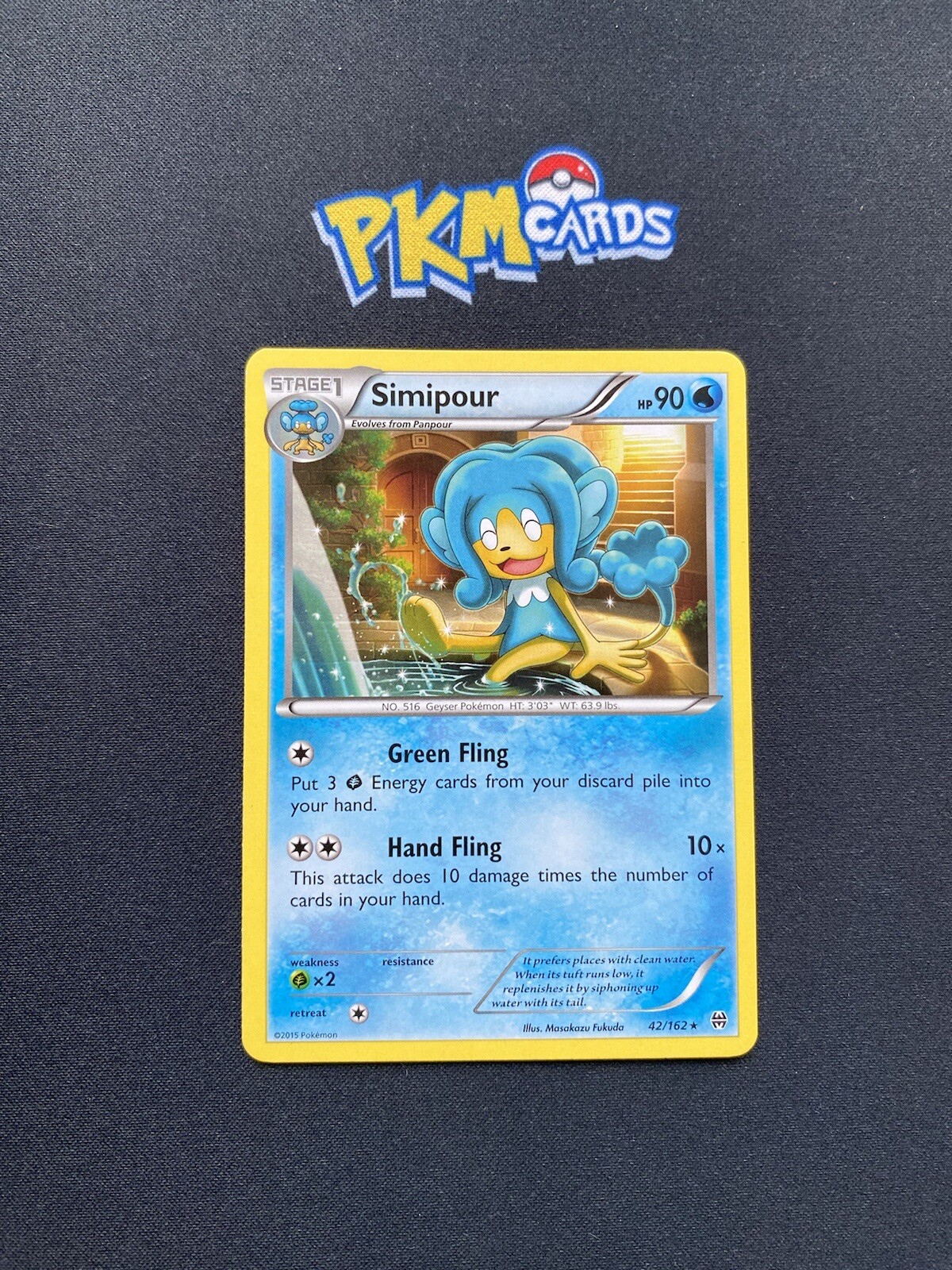 Pokémon TCG Simipour Breakthrough 42/162 Regular Rare LP.