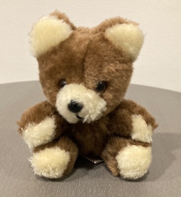 Vintage 1970s Russ Berrie Tiny Teddy Bear 4.5” Brown 245 Miniature
