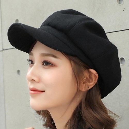 Casquette femme fille laine mélangée boulanger garçon pointe Newsboy B1X0 béret rétro IUY - Photo 7/20