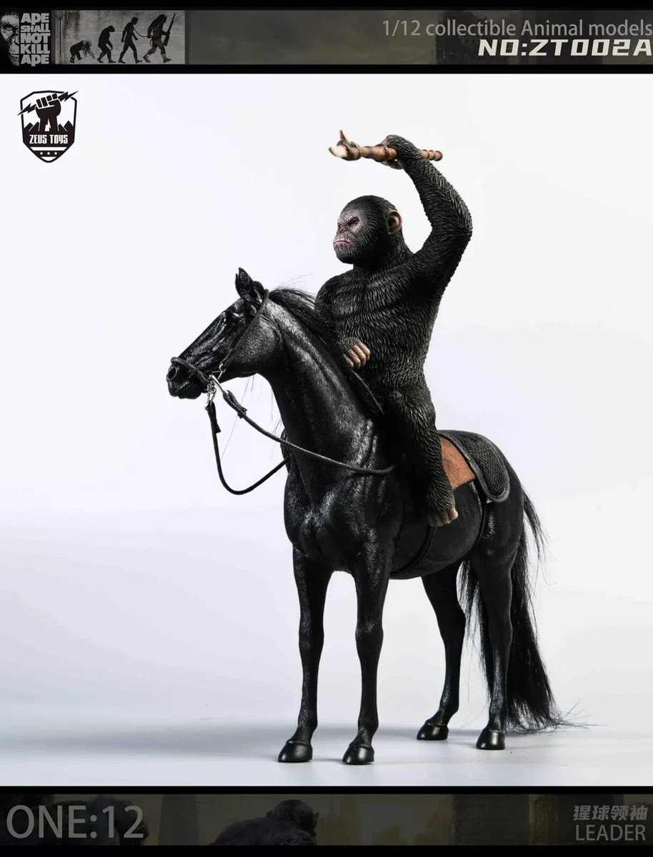ZEUS TOYS ZT002A 1/12 Gorilla Leader Caesar & Horse Figure Statue