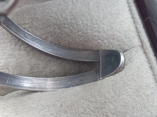 Native American unique Sterling Silver Cuff Bracelet Turquoise Inlay Setting: - Picture 9 of 10
