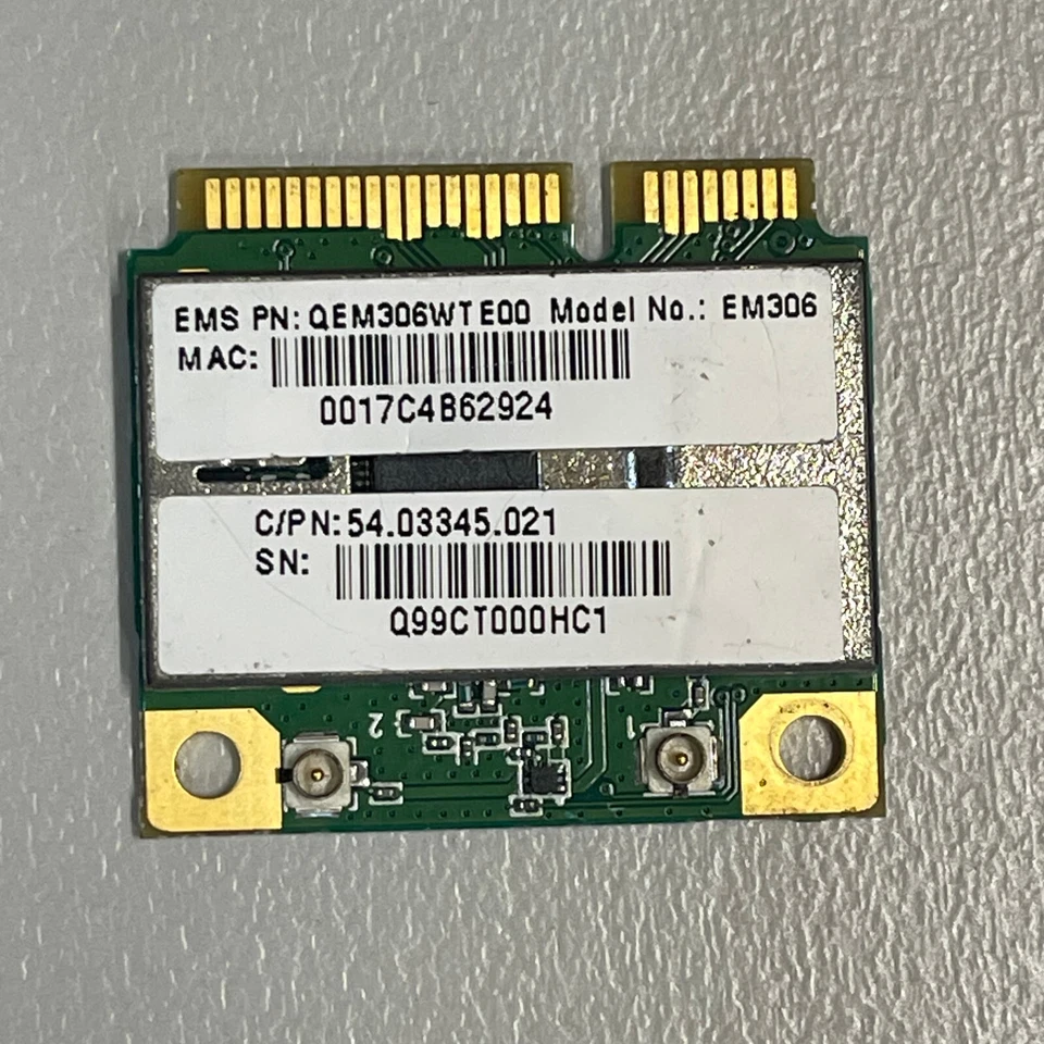 Tarjeta Mini PCI-e inalámbrica genuina Acer Aspire WiFi 802.11bgn 300 Mbps 54.03345.021 Foto 2 de 4