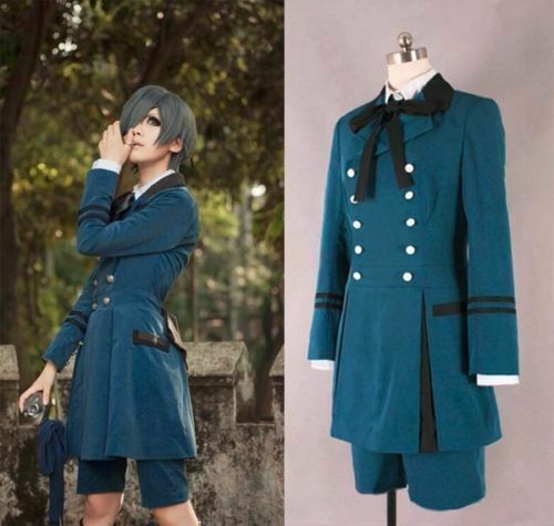 Black Butler kuroshitsuji Cos Ciel Phantomhive Cosplay party Costume jacket Coat - Picture 1 of 3