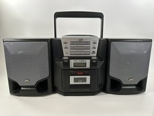 JVC PC-X550BK CD Portable System Player FM AM Cassette Boombox Tested Works