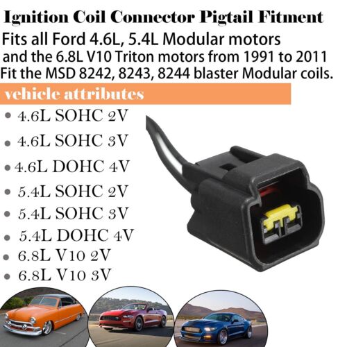 Paquete de 8 arnés de enchufe conector bobina de encendido Ford compatible con Ford Ignitio... - Imagen 2 de 7