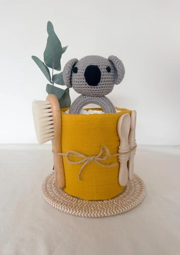 Personalisierte Windeltorte klein - Windeltorte neutral - Geschenk Babyparty