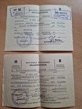 2 NVA Urlaubsscheine ORIGINAL Nationale Volksarmee Koventtenkapit&auml;n  1968/ 1969