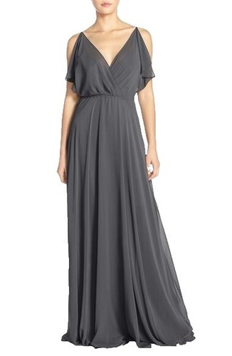 jenny yoo ryland velvet maxi dress BHLDN Jenny Yoo Ryland Long Sleeve Velvet in French Blue Size 6