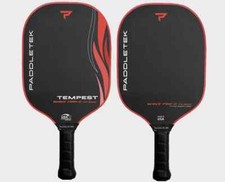 Paddletek Tempest Wave Pro-C 14.3 mm Pickleball Paddle Carbon Anna Waters Red