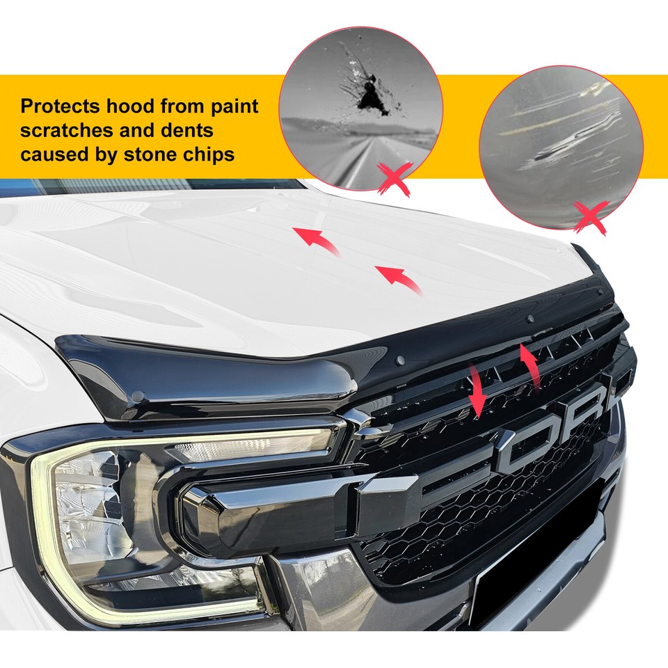 Bonnet Guard Protector Bug Shield For Ford Ranger MK4 2023+ Wildtrak ...