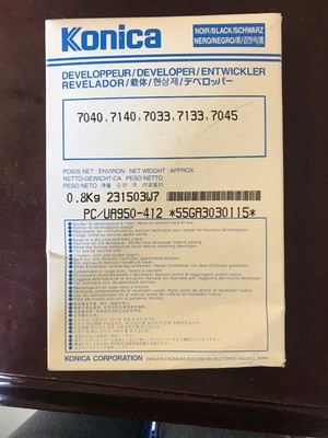 New in box KONICA Developer Black for 7040 7140 7033 7133 7045 