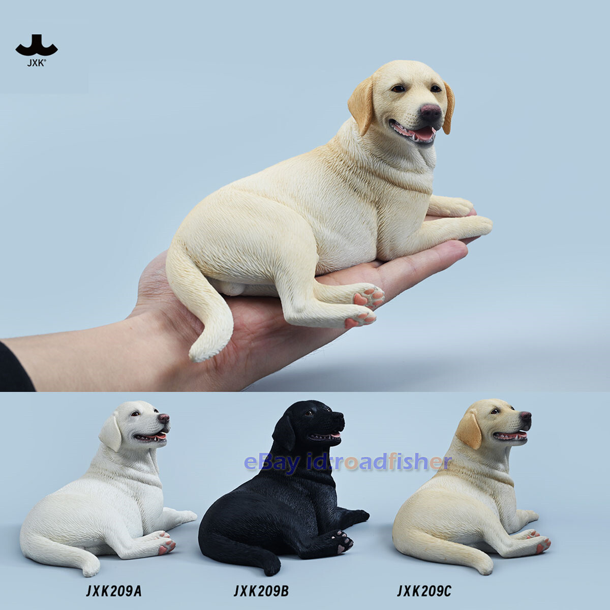 JXK 1/6 Labrador Dog Model Animal Figure Scene Decor Collection