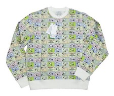 Lacoste x Peanuts Unisex White Multi All Graphic Terry Lined Pullover Sweatshirt