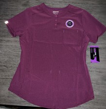Scrubstar Women's Supreme Stretch Antimicrobial Snap Front Scrub Top NWT Size S