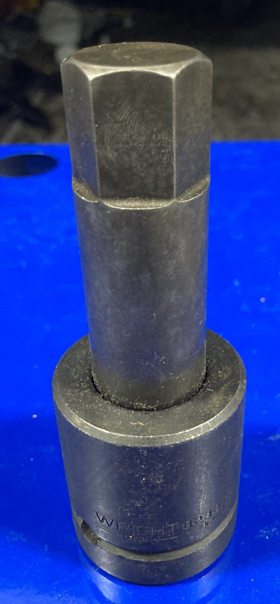 Wright Werkzeug 8232-1 Sechskant-Bit-Stecknuss – 1" Antrieb, 2,5 Cm Hex, Länge 8,3 Cm