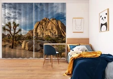 3D Outdoor Stone Tree ZHUA4064 Photo Curtain Window Blockout Fabric Amy 2023