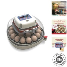 360-Degree View Hatching Incubator for 12-22 Chicken Eggs with Humidity Control